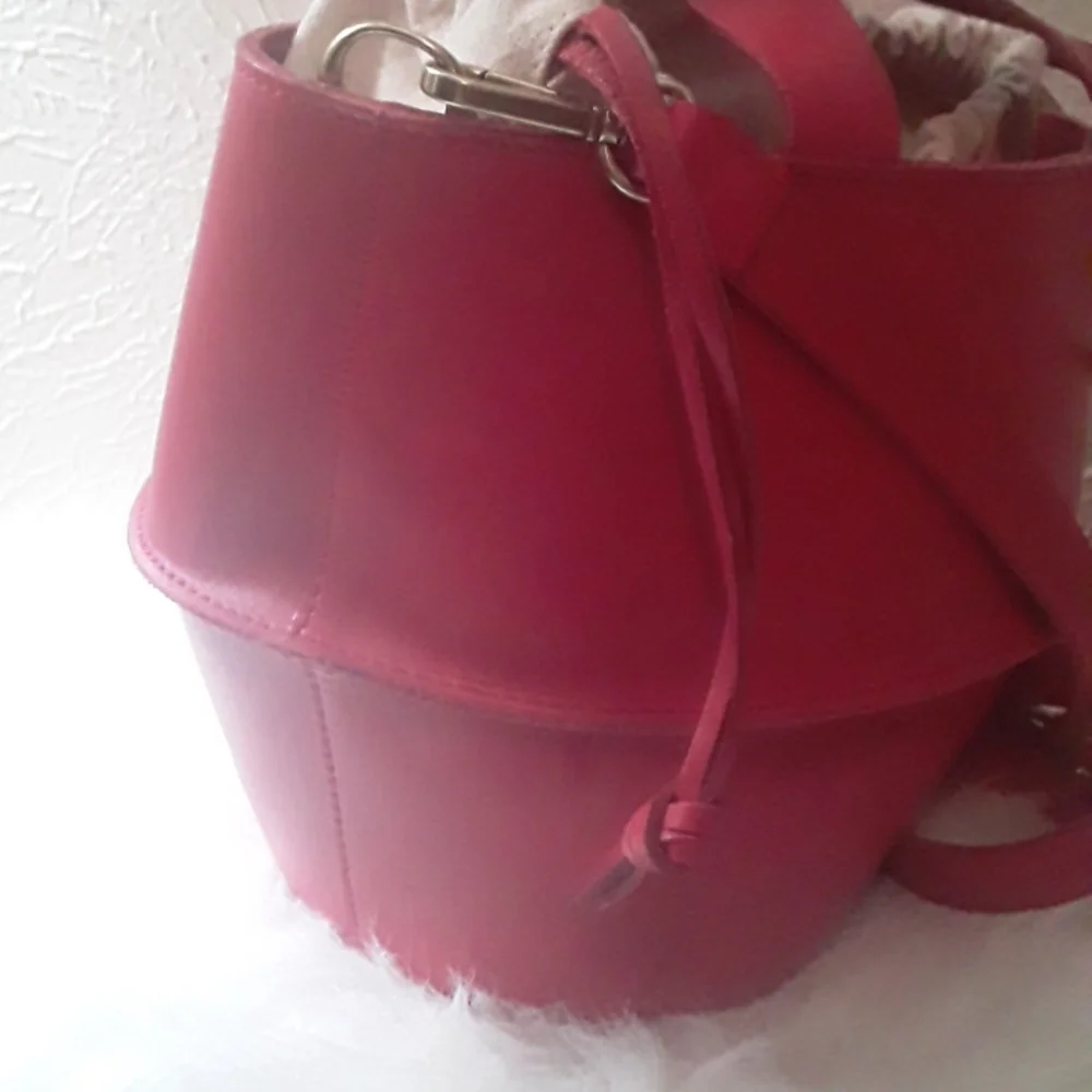 Madewell Red The Austin Crossbody bucket Bag - Picture 5 of 10